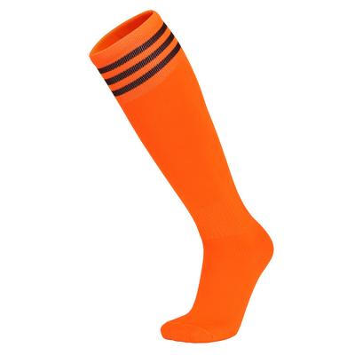 China Adult Non Slip Football Socks Antibacterial Design Socks Manufacturer Customized Antibacterial Logo Football Sock Mens Sporty High Stockings for sale