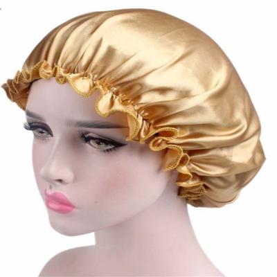 China 2022 Eco-friendly Custom Sublimation Hair Cap Printing Women Fashion Night Sleep Cap Chemo Hats Satin Hair Designer Hood for sale