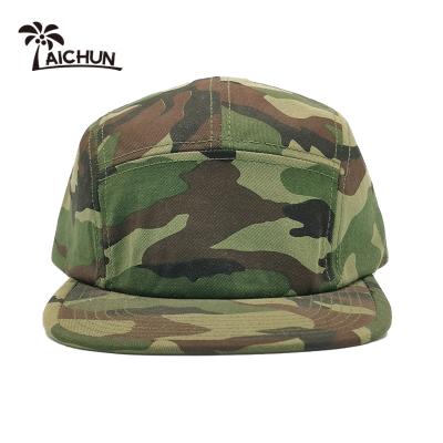 China COMMON Outdoor Sports Cap 5 Panel Adjustable Hip Hop Snapback Hats Flat Plain Plain Custom Blank Caps Cap With Camouflage for sale