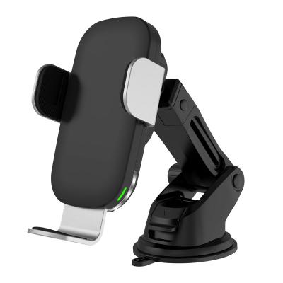 China Hot Sale 7.5W 10W 15W Qi Car Charger Mount 10W Wireless Fast Charging Car Phone Holder Mobile Wireless Charger Auto Clamp Holder for sale