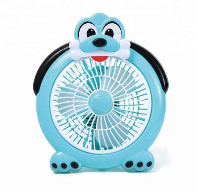 China New 2018 Hot Selling Small Household Security Energy Saving Plastic Cardboard Cute Dog Portable Desktop Fan for sale