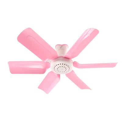 China Pink Foldable ABS Material Ceiling Fan With 6 Blades For Home Use for sale