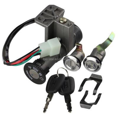 China Master Ignition Switch Key 4 Wire Ignition Switch Set For Chinese Scooter Moped 49cc 50cc 110cc 150cc 250cc Motorcycle Igniter Switch for sale