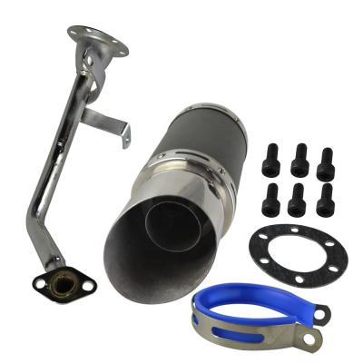 China Scooter Performance Short Exhaust System Black For GY6 150cc Scooter Parts Chinese Scooter Performance Short Exhaust System for sale