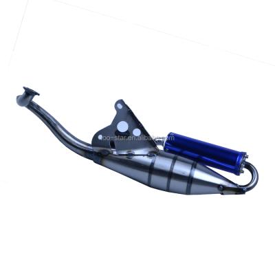 China Motorcycle Exhaust Muffler Pipe Scooter Moped Performance Muffler Exhaust Pipe For TRUD 50CC Exhaust Blue for sale