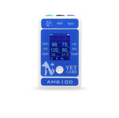 China IOS and Android APP AM6100 BAY Multiparameter Cat and Dog Pet Vet Use Veterinary Monitor 145mmx85mmx37mm for sale