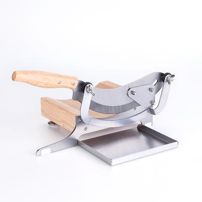 China Multifunctional Environmental Wooden Stainless Steel Blade for Kitchen with Tray Chinese Medicine Hard Cheese Herb Biltong Cutter Slicer for sale