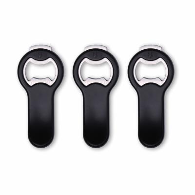 China 3Pcs 3Pcs Stick To Fridge Avoid Loss Cap Catcher Noise Easy Picking Magnetic Can Openers Shape Bar Beer Bottle Opener for sale