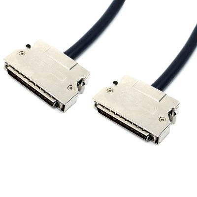 China Industrial Equipment HPDB 68Pin Male To Male Spring Loaded Cable Assembly, SCSI II 68 Pin Cable, MDR 68Pin Male Cable, L=1M for sale