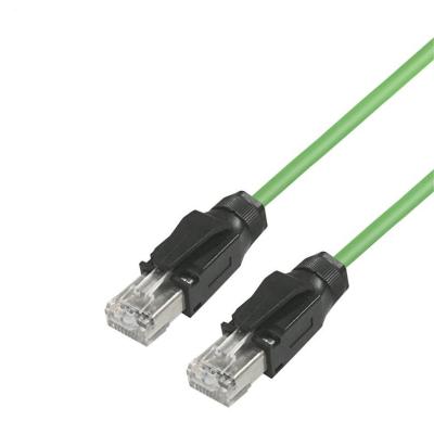 China Industrial Equipment Industrial Network Cable RJ45 8P8C Male To Cable Assembly Male Hood , High Flexible Industrial Network Cable for sale