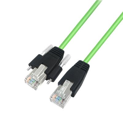 China Industrial Equipment Industrial Network Cable RJ45 8P8C Male To Male Cable, With Screws, High Flexible Industrial Network Cable for sale