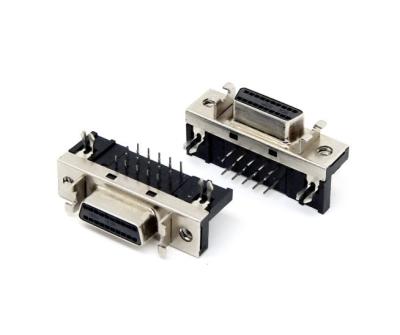 China Industrial Equipment HPDB 20Pin Female Right Angle DIP, 20Pin Socket, MDR 20Pin Female SCSI II Connector for sale