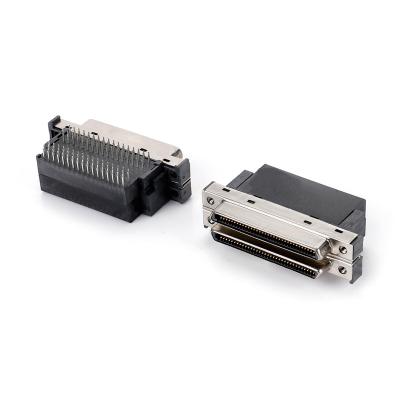 China Industrial Equipment VHDCI 68Pin Dual Platform Female Right Angle DIP, VHDCI 68Pin Socket, VHDCI 68P Female Connector for sale