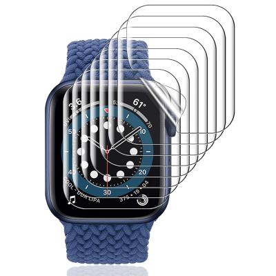 China 2021 Anti-scratch Watch Screen Protector For Apple Watch Series 7 45MM Max Coverage Self-Healing Bubble Free HD TPU Transparent Flexible Film for sale