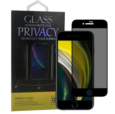 China 2.5D Full Coverage Anti-Broken Full Coverage Spy Privacy Screen Film Tempered Glass Anti Privacy Screen Protector For iPhone 7 8 Plus Se 2020 for sale