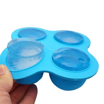 China Freezer Mold Sustainable Food Storage Silicone Ice Cube Trays Ice Ball Mold Silicone Ice Cube Tray With Lid for sale