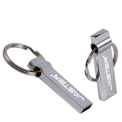 China JASTER Metal Wholsale Metal USB Flash Drive 4GB 8GB 16GB 32GB 64GB USB 2.0 Pendrive with Keychain for sale