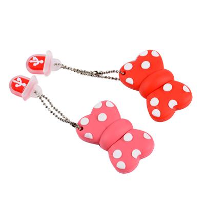 China PVC JASTER Cartoon Kitty Bowknot Pen Drive 4GB 8GB 16GB 32GB 64GB Flash Memory Stick USB Drive for sale