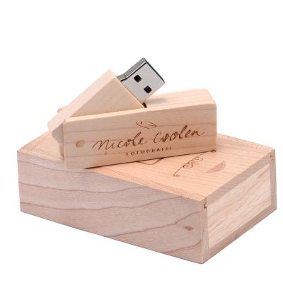 China JASTER hot sale wooden usb 4GB 8GB 16GB 32GB 64GB USB 2.0 rectangle pendrive flash drive with cheapest price for sale