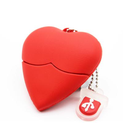 China PVC JASTER love red heart wholesale 4GB 8GB 16GB 32GB 64GB USB2.0 flash drive usb pendrive with factory price for sale