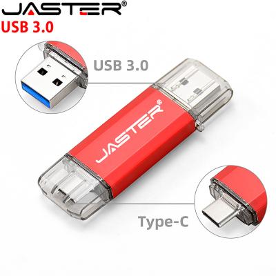 China JASTER Plastic OTG USB Flash Drive 128GB 64GB 32GB 16GB USB3.0 for typing c Pendrive with cheap price for sale