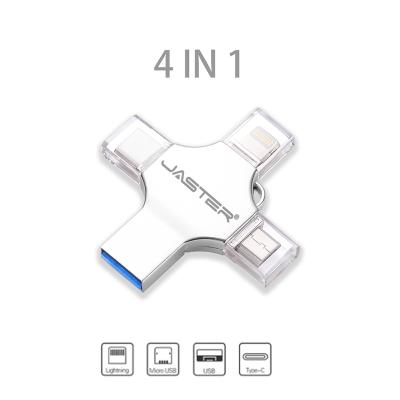 China Metal ASTER Pen Drive tipo c Otg Usb Flash Drive 3.0 Para Android 16gb 32gb 64gb 128gb 256gb Pendrive 4in1 for sale