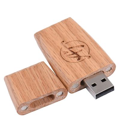 China JASTER Wooden USB2.0 8GB 16GB 32GB 64GB 128GB Wooden Oval Pendrive Memory USB Flash Drives for sale