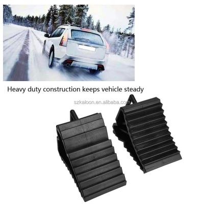 China ABS 2Pcs Car Tire Skid Stop Wheel Chocks Skid Proof For Caravan Car Wheel Chocks Tire Stops Block for sale