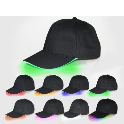 China Customized COMMON Design Fiber Optic Hat Led Baseball Cap for sale