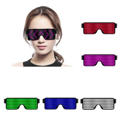 China ABS 2020 new design fashion chemion popular flashing glasses 8 led for sale