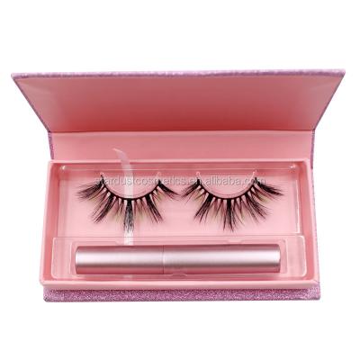 China Premium Thick Mink Eyelash False 3d Magnetic Eyeliner No Glue High Grade Colored Magnetic Eyelash Box Magnetic Eyelashes for sale