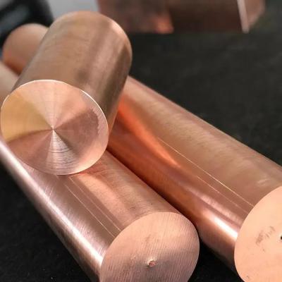 China H96 H90 H85 Harf-hard C15715 Edge Closing 99.99% Pure Copper Round Rod Cold Rolled Customized Length 1m - 6m for sale