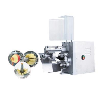 China Commercial Automatic Snack Factory Stainless Steel Apple Peeler Machine Hollow Puncher Slicer Machine for sale