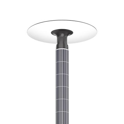 China Garden KLR Private Mold ZY2005G-led20w Easy Cleaning Vertical Solar Street Lights With Curved Solar Panel For Marine Drive for sale