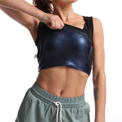 China Logo Women Fat Sweat Vest Customized Antibacterial Shaper Slimming Workout Sauna Tank Top Waist Trimmer Suit for sale