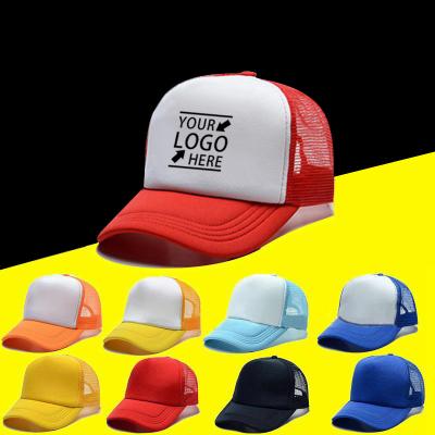 China JOINT Custom Wholesale Promotional Golf Gift 5 Panel Logo Foam Mesh Gorras Gorros Streetwear Cotton Streetwear Baseball Trucker Hat for sale