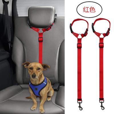 China Pet Products Cat Dog Safety Adjustable Car Seat Belt Harness Leash Puppy Seat Belt Travel Padded Universal Convenient Clip Strap Advances for sale