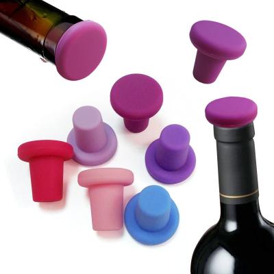 China Amazon Hot Selling Colorful Silicone Seal Caps Reusable And Unbreakable Airtight Caps For Wine Beverage And Beer Bottles for sale