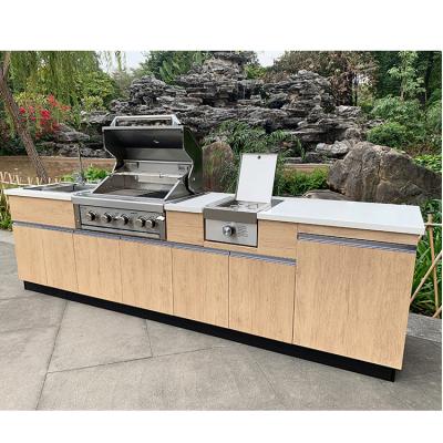 China Wholesale Modern Home Furniture Waterproof Luxury Waterproof Barbecue Outdoor Kitchen Island for sale