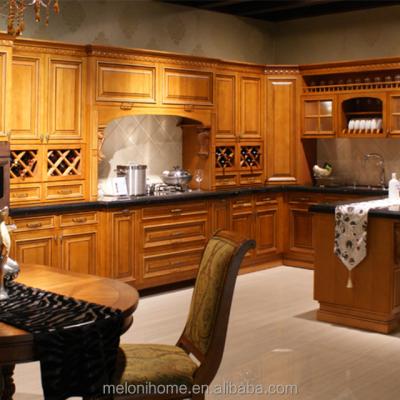 China Contemporary Classic Style Export Oak Wood Kitchen Middle Eastern Design for sale