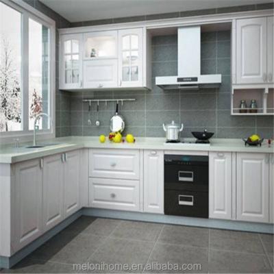 China China Suppliers Modern Italian Kitchen Furniture With White Color Kitchen Design, PVC Kitchen Cabinets for sale