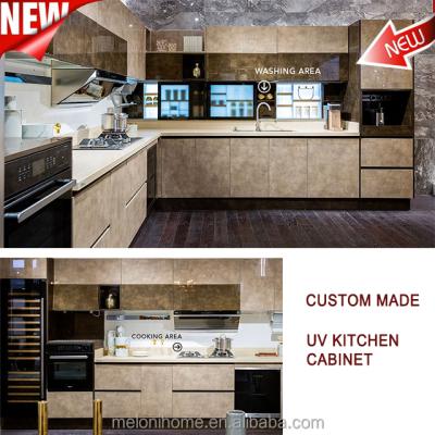 China Modern New Design UV Finish Modern Kitchen With Kitchen Hardware And Kitchen Equipment for sale