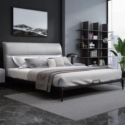 China Cheap Price (Other) Hot Selling Couple Adjustable Luxury Leather Gray Bedroom Furniture for sale