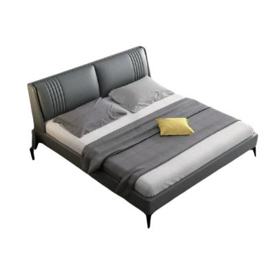 China Adjustable Wholesale Luxury Porcelain Bedroom Furniture Gray (Others) Gray Adult Queen Beds for sale