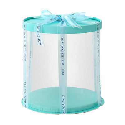 China 2020 Handmade Customized New Clear Round Cake Box Packaging With Lids Cake Box for sale