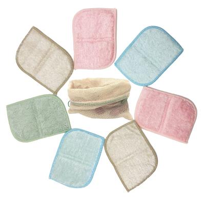 China Soft Reusable Bamboo Makeup Remover Makeup Pads Face Cleaning Cloths for sale