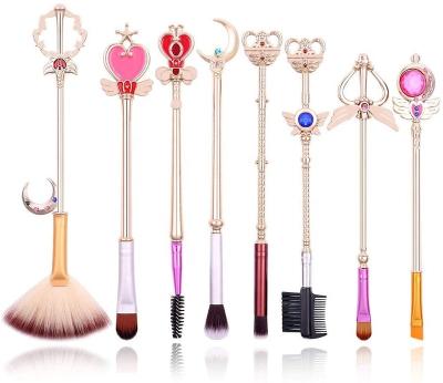 China Angular Blush Private Label New Creative Eyeshadow 8pcs Base Brush Set High Quality Beauty Birthday Gift Sailor Moon Makeup Brush for sale