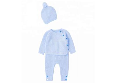 China Pure Cotton Newborn Baby Sweaters , Childrens Cardigan Sweaters With Hat Set for sale