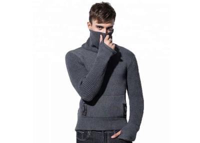 China Catton-Pullover-Strickjacke der Fall der starken langärmlige 5 Messgerät-Männer Rollkragen-Europas zu verkaufen