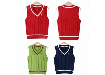 China Kindergarten Sweater Vest School Uniform Sleeveless ODM / OEM Accepted for sale